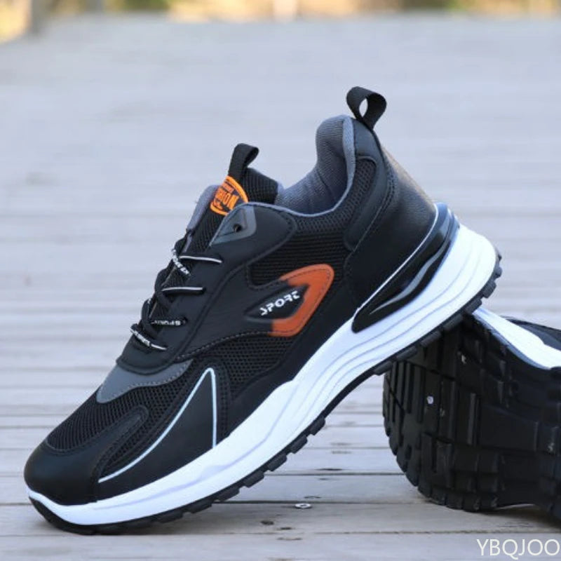 Men's Breathable Casual Platform Trainers | Lightweight Lace-Up Sports Shoes