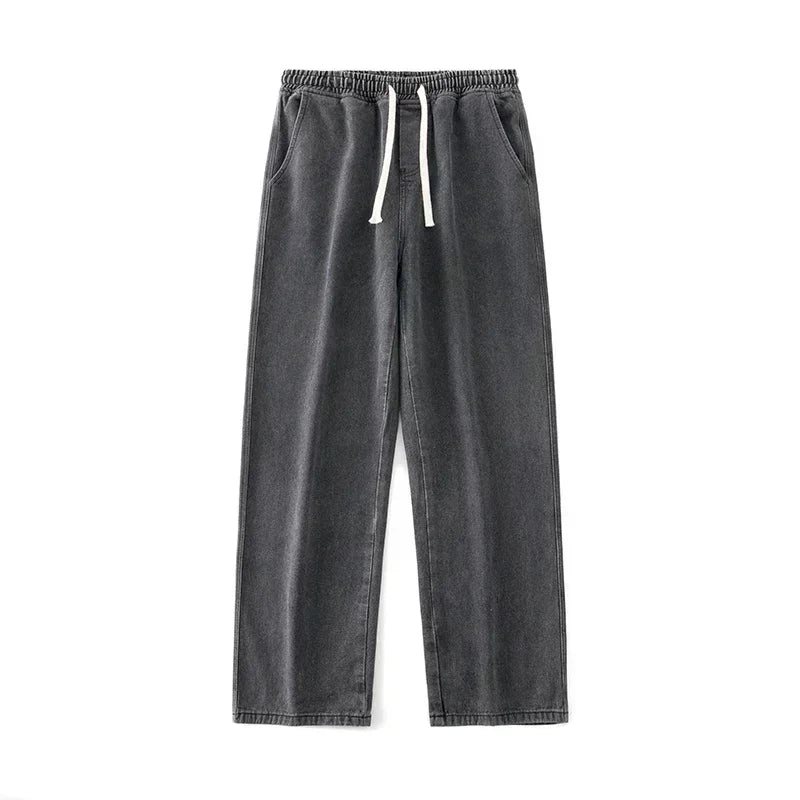 Men's wide-leg streetwear jeans by Jelieora Venture featuring a relaxed fit and casual style in a versatile denim fabric.