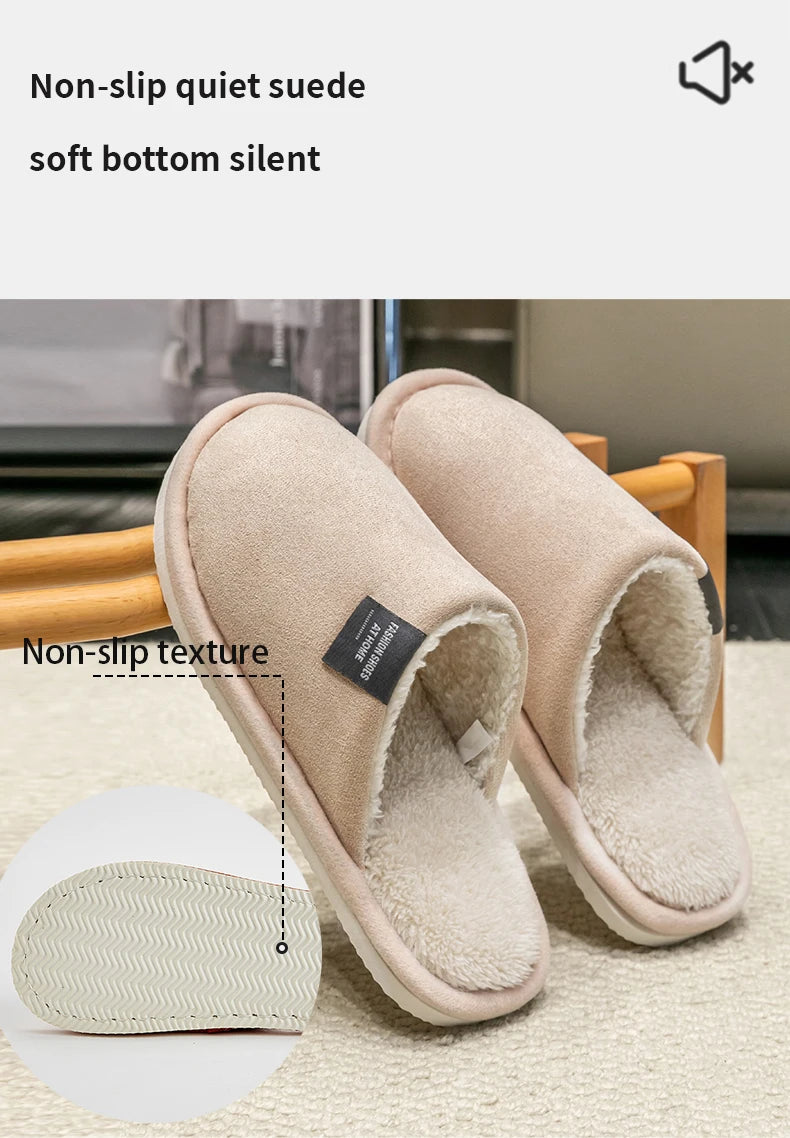 Men's warm house slippers by Jelieora Venture featuring soft plush footbed and cozy exterior for comfortable home wear.