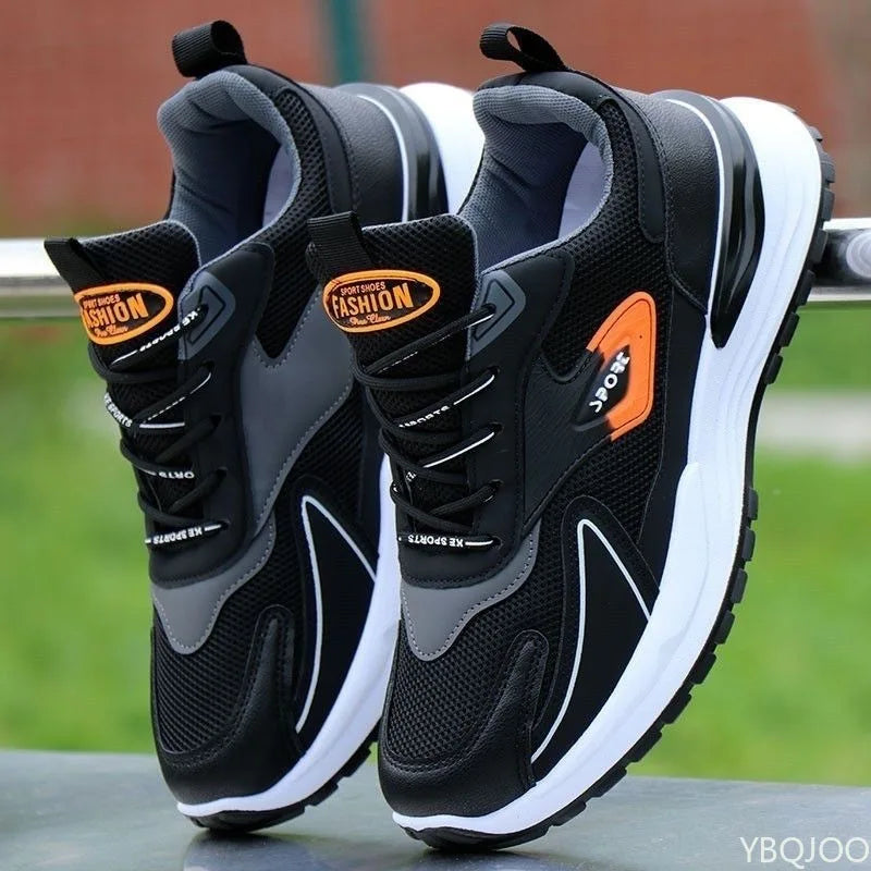 Men's Breathable Casual Platform Trainers | Lightweight Lace-Up Sports Shoes