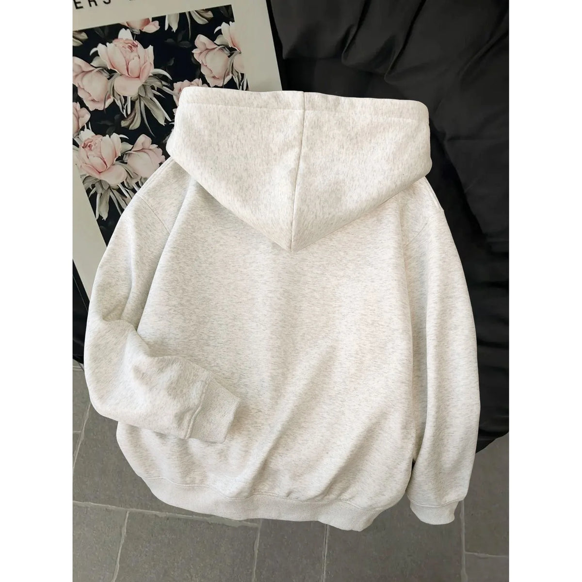 Women's dog print zip hoodie by Jelieora Venture featuring a cozy design and front zipper, perfect for casual wear.
