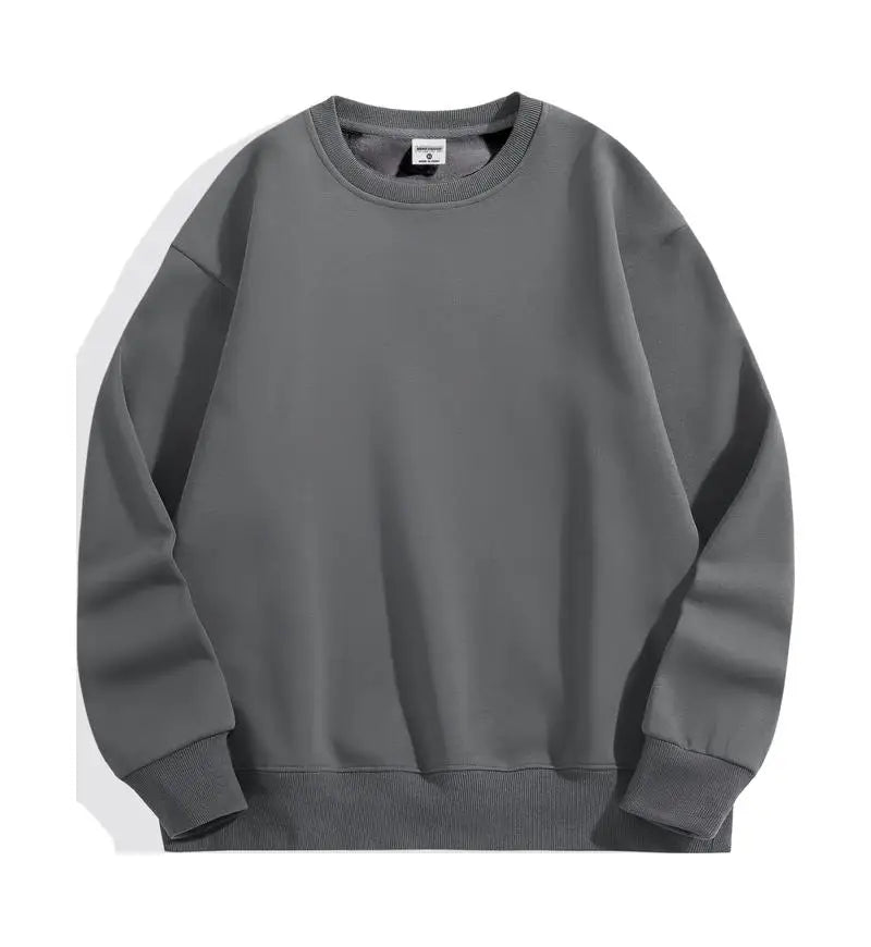 Men's heavyweight Jelieora Venture pullover hoodie in black with a front kangaroo pocket and cozy fleece lining.