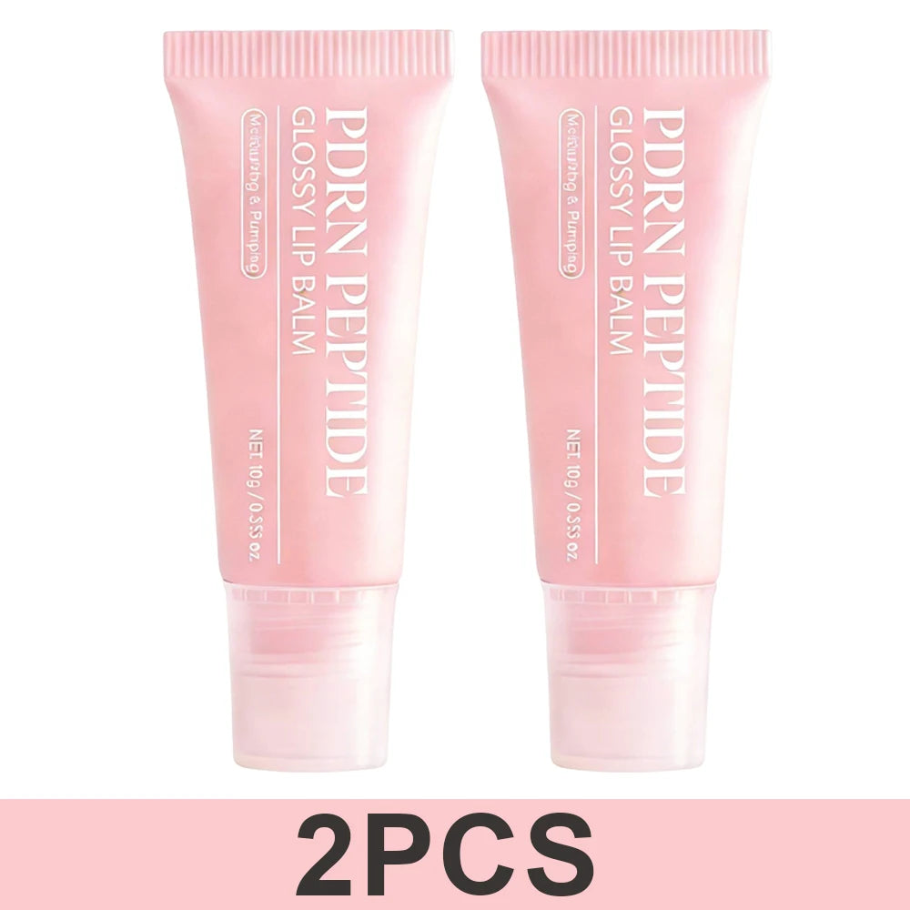 Jelieora Venture PDRN Peptide Jelly Gloss Balm in 10g, moisturizing lip gloss with pink peptide, hyaluronic acid, and ceramide for glossy lips