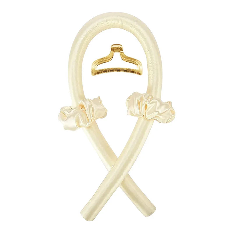 Jelieora Venture heatless overnight curling rod headband for hair styling, shown in a soft fabric design on a white background.