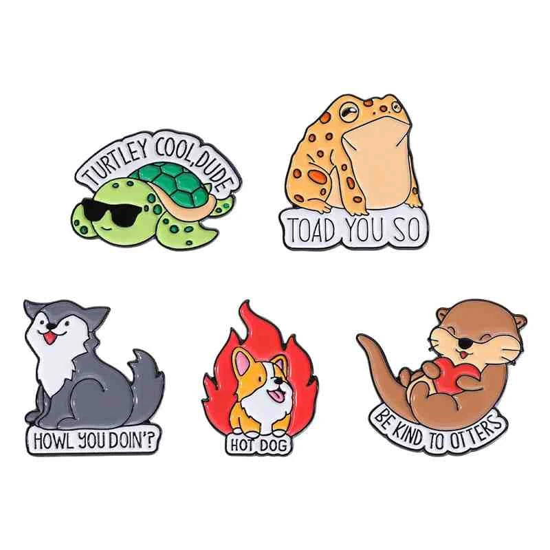 Cute Animals Enamel Pins Set: Adorable Cat & Capybara Badges for Every Outfit