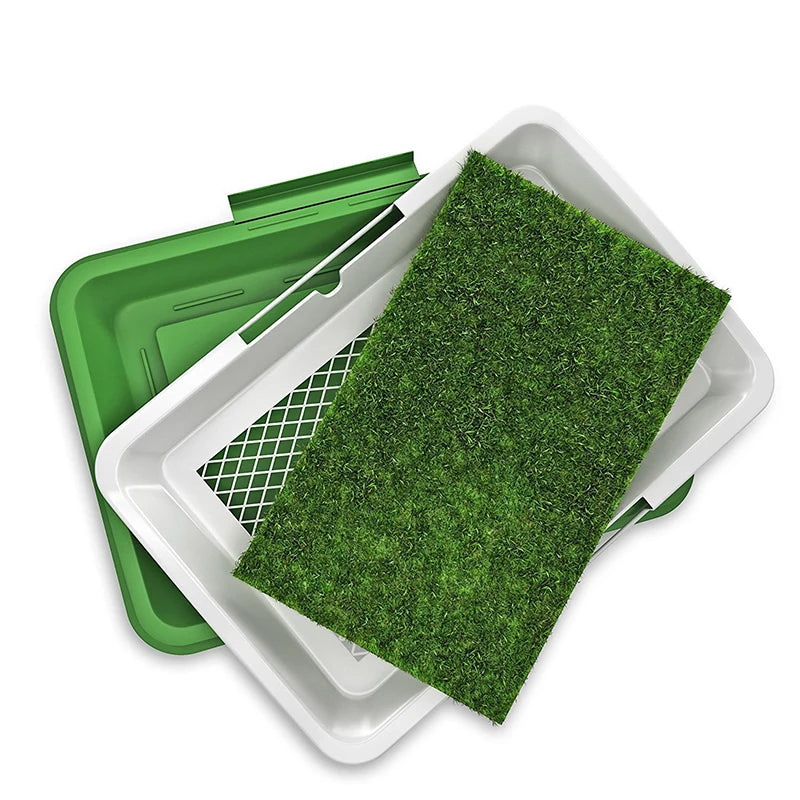 Jelieora Venture artificial grass dog potty with washable pee pads, splashproof tray, ideal for puppy training and indoor pet use