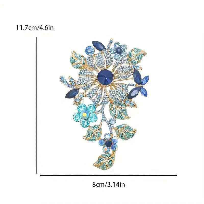 Elegant Rhinestone Flower Brooch – Add Sparkle to Your Wedding and Special Events