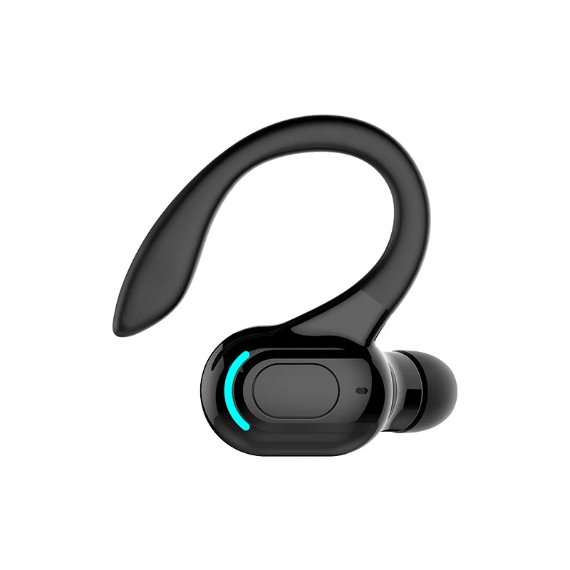 Bluetooth 5.2 Single Ear Wireless Earphone with Mic – Waterproof Mini Ear Hook (1 Earbud)