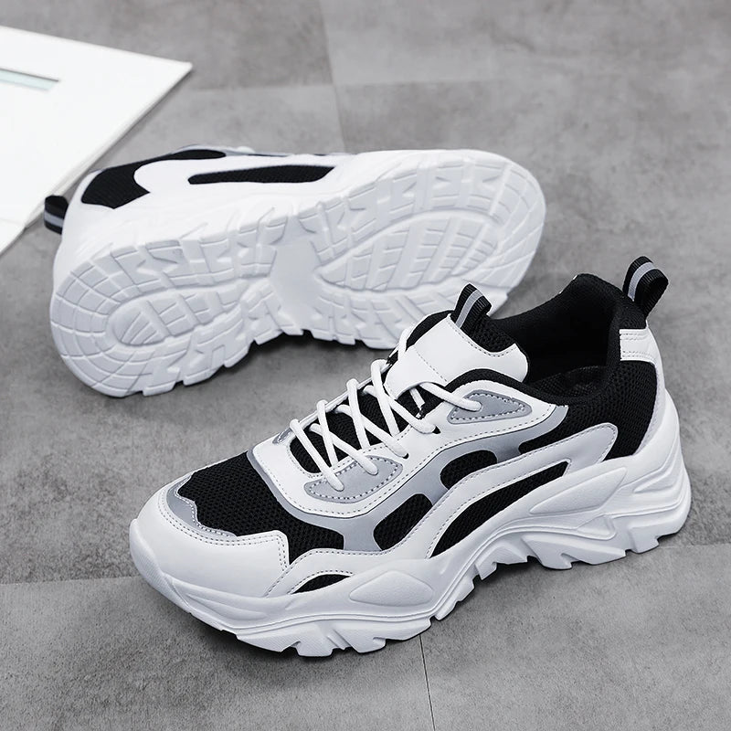 Women's vulcanised platform chunky sneakers by Jelieora Venture featuring thick soles and stylish design.