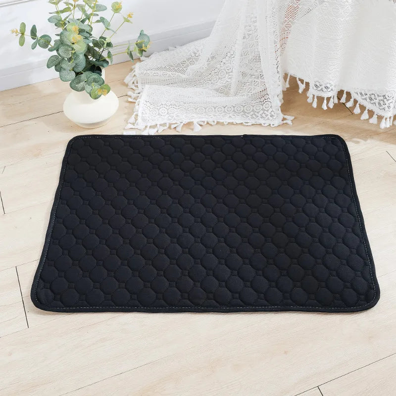 Jelieora Venture reusable dog pee pad blanket with absorbent surface, used as puppy training pad or pet bed for urine control.