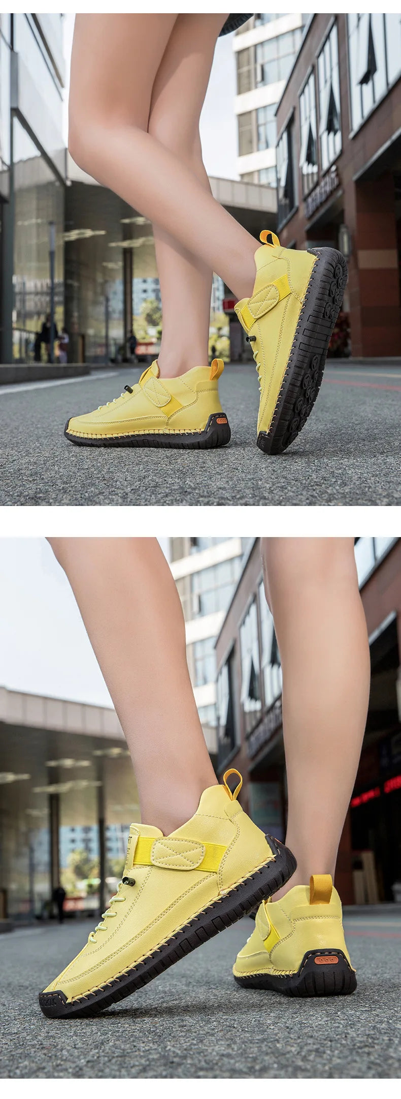 Unisex retro PU leather slip-on loafers by Jelieora Venture, stylish footwear with smooth leather finish and comfortable design.