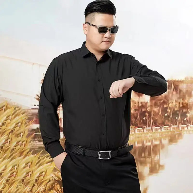 Men's slim fit long sleeve shirt by Jelieora Venture, shown in a sleek, tailored design with button-down front and classic collar.