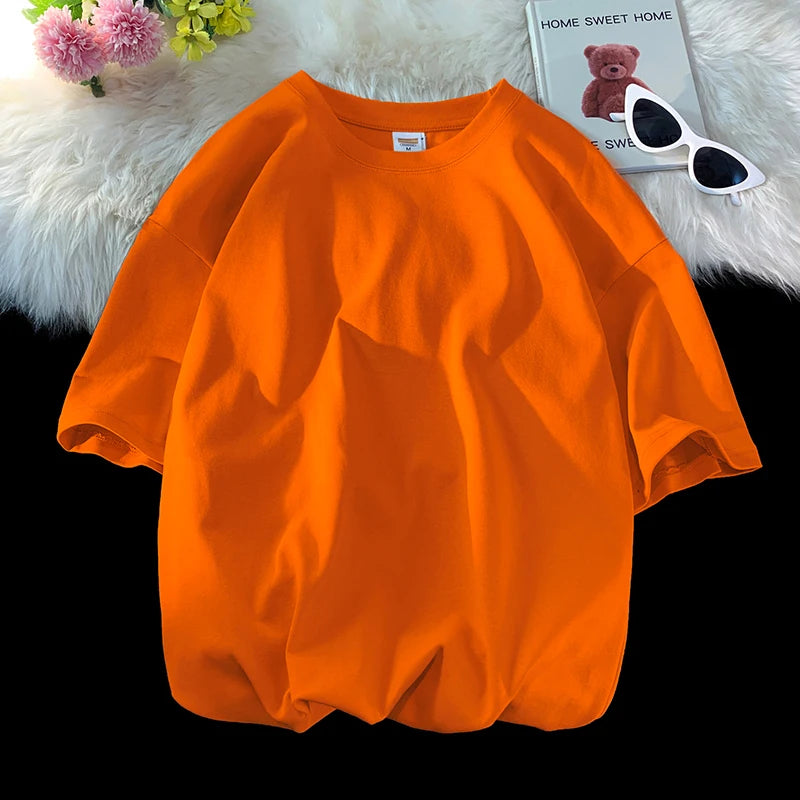 Men's solid basic hip hop cotton T-shirt by Jelieora Venture in various colors, shown in a casual fit style