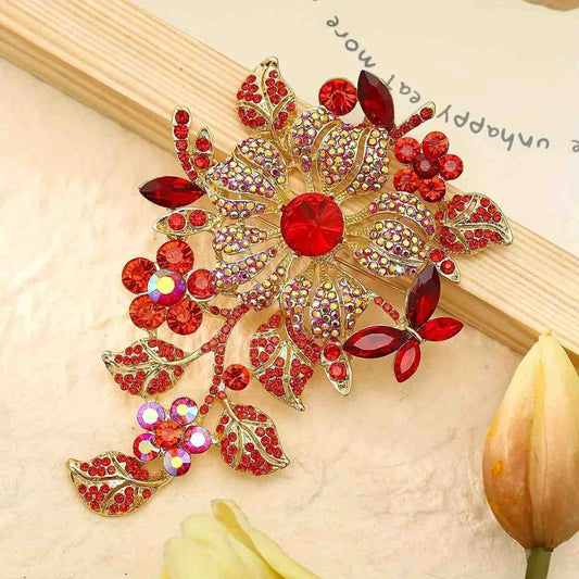 Elegant Rhinestone Flower Brooch – Add Sparkle to Your Wedding and Special Events