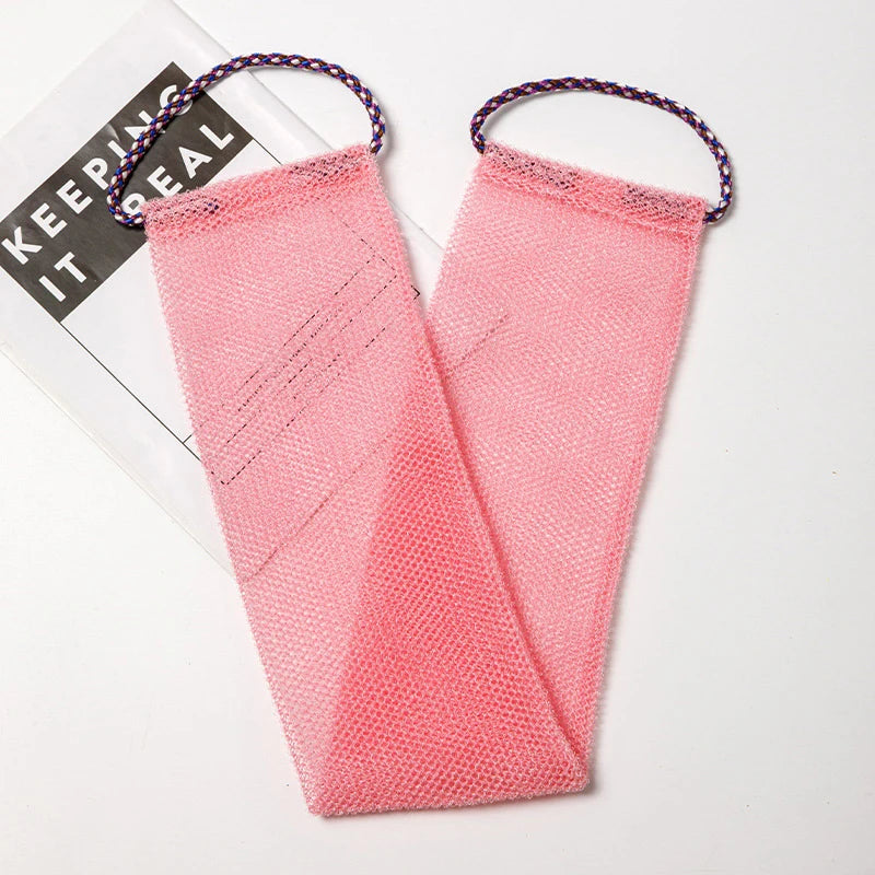 Jelieora Venture African Net bath sponge, 77cm long exfoliating shower body scrubber for back and skin smoothing.