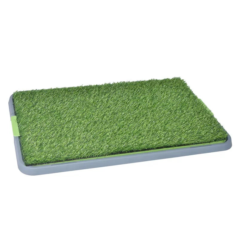 Jelieora Venture artificial grass dog potty with splashproof washable tray for puppy training and pet bathroom needs.