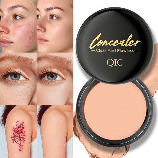 Jelieora Venture full coverage concealer and contour cream in a sleek makeup compact with a mirror and applicator sponge.