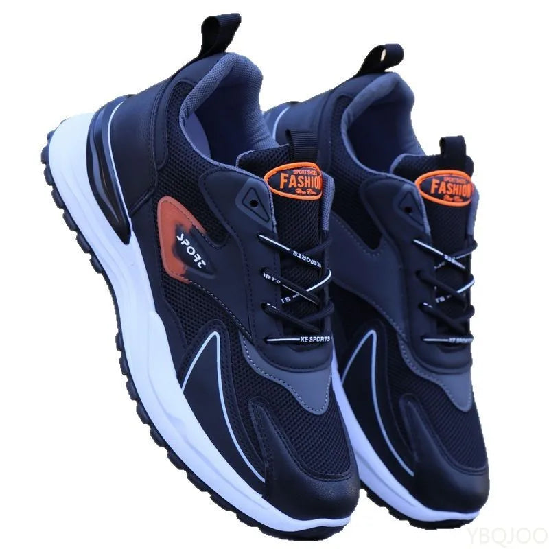 Men's Breathable Casual Platform Trainers | Lightweight Lace-Up Sports Shoes