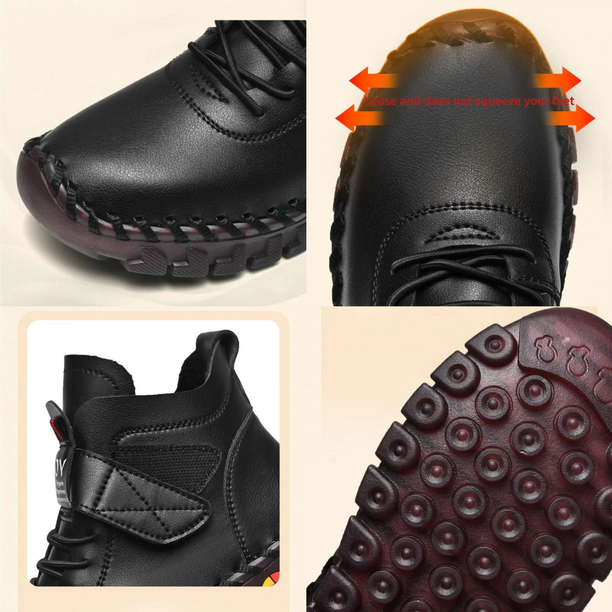 Women's waterproof ankle snow boots with plush faux fur lining by Jelieora Venture, ideal for winter weather and snowy conditions.