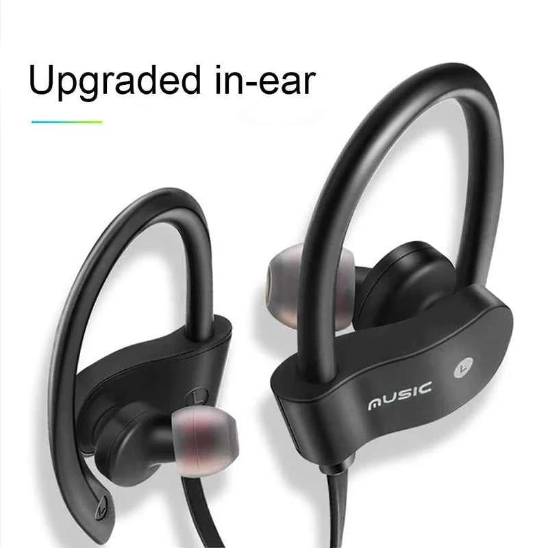 Wireless Bluetooth Ear Hook Neckband Earbuds with Mic