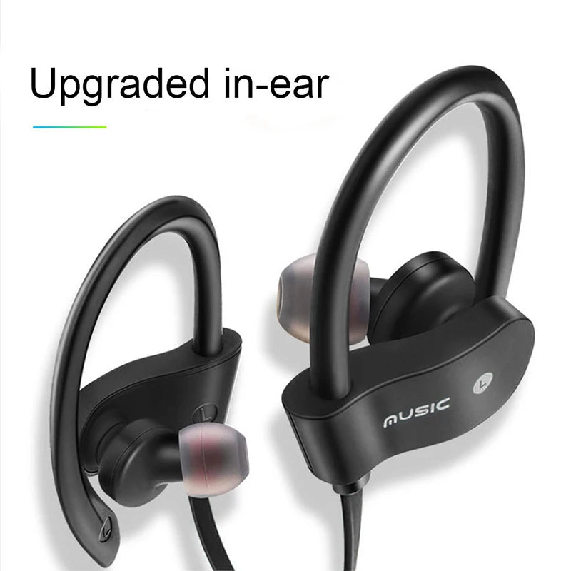 Wireless Bluetooth Ear Hook Neckband Earbuds with Mic