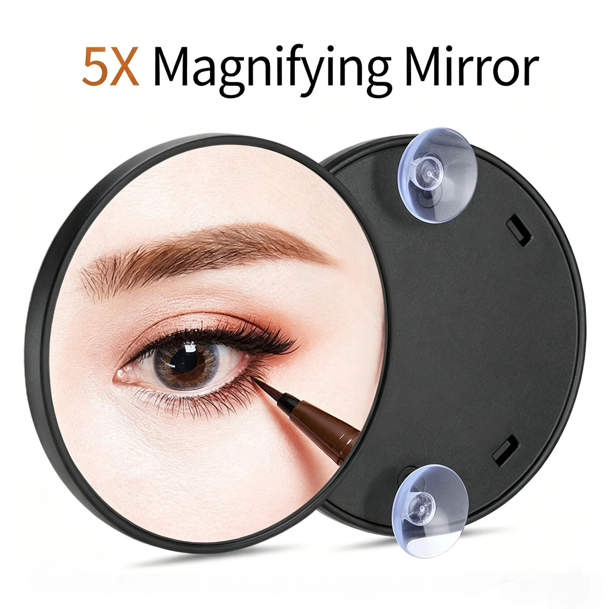 Set of 3 Portable Suction Cup Magnifying Mirrors 5x 10x 15x HD Detail Makeup Mirror for Makeup Pore And Blackhead Removal
