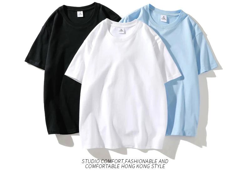 Men's solid basic hip hop cotton T-shirt by Jelieora Venture in various colors, featuring a casual fit and comfortable fabric.