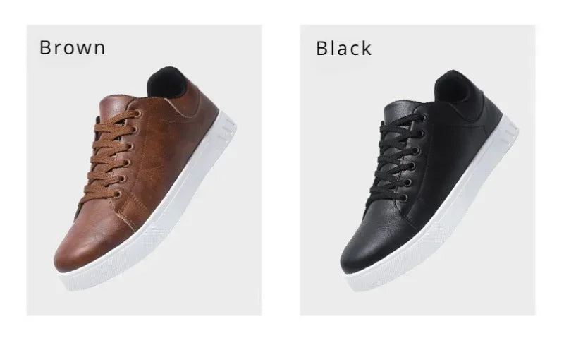 Men's leather loafer shoes by Jelieora Venture featuring classic design, brown leather upper, and slip-on style.