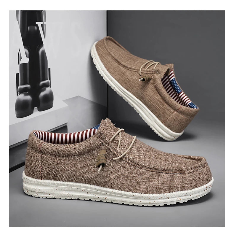 Men's hiking loafers by Jelieora Venture displayed on a plain background, showcasing their durable design and comfortable fit.