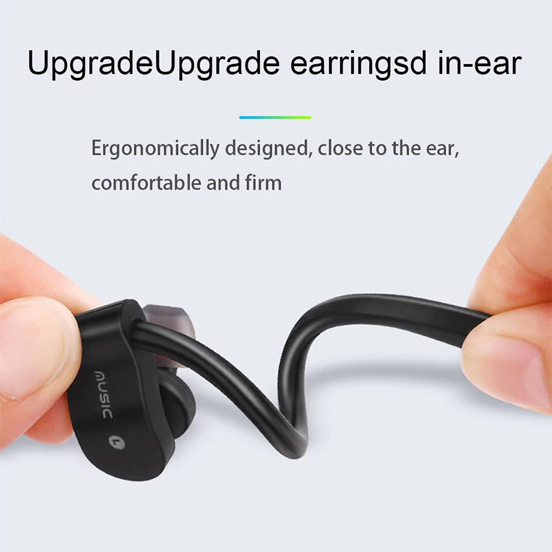 Wireless Bluetooth Ear Hook Neckband Earbuds with Mic
