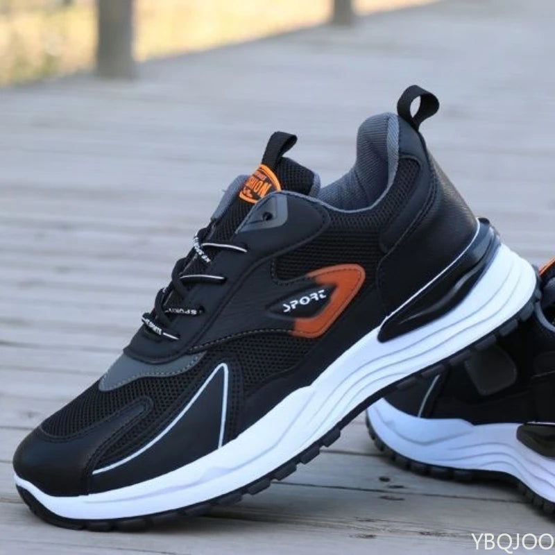 Men's Breathable Casual Platform Trainers | Lightweight Lace-Up Sports Shoes