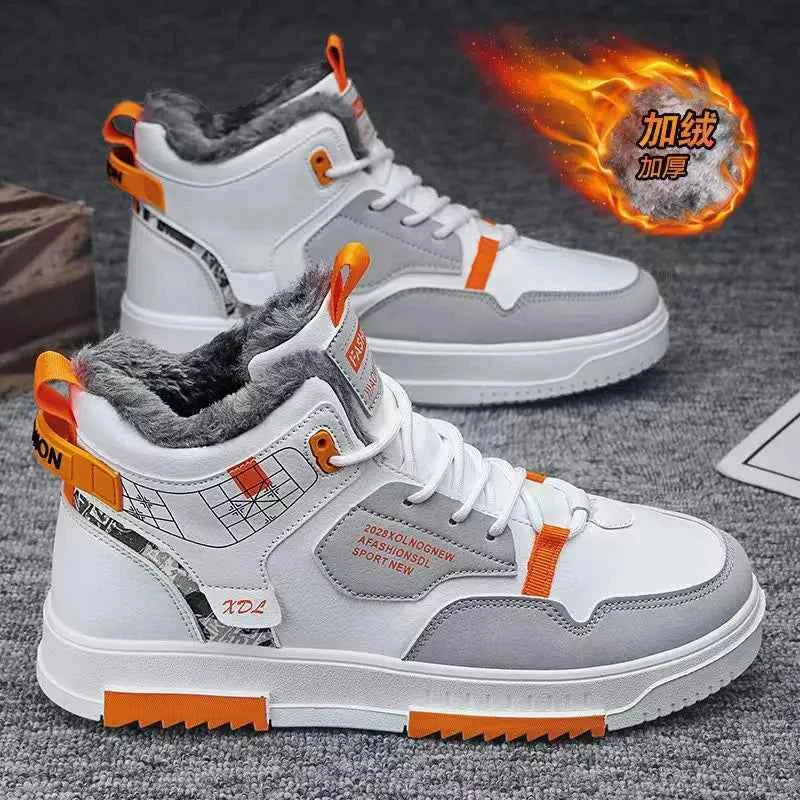 Men's High Top Faux Suede Lace-Up Casual Boots