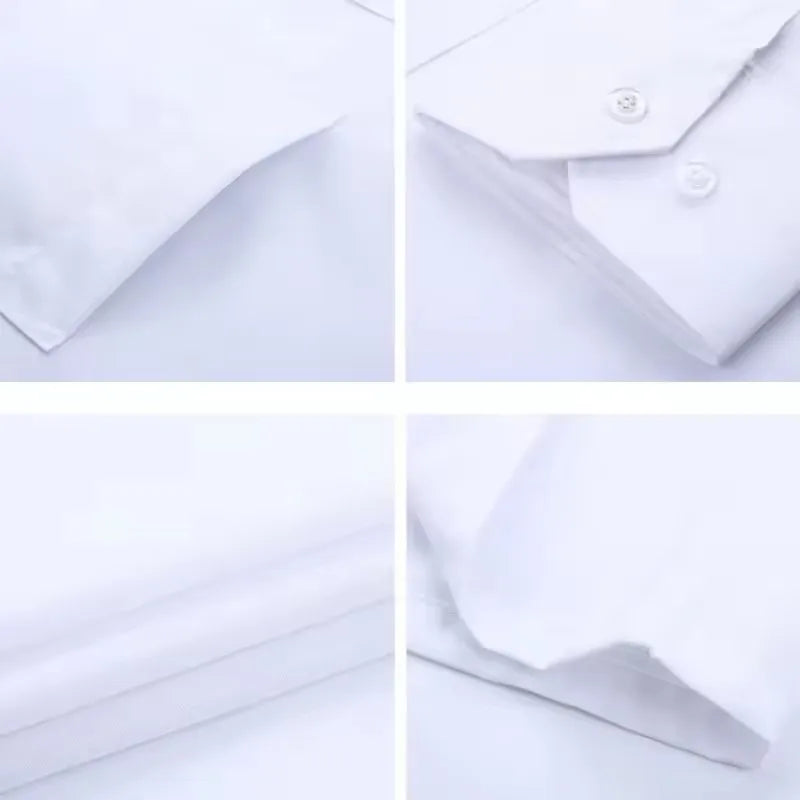 Plus size men's dress shirt by Jelieora Venture, featuring a classic collar, long sleeves, and a button-down design.