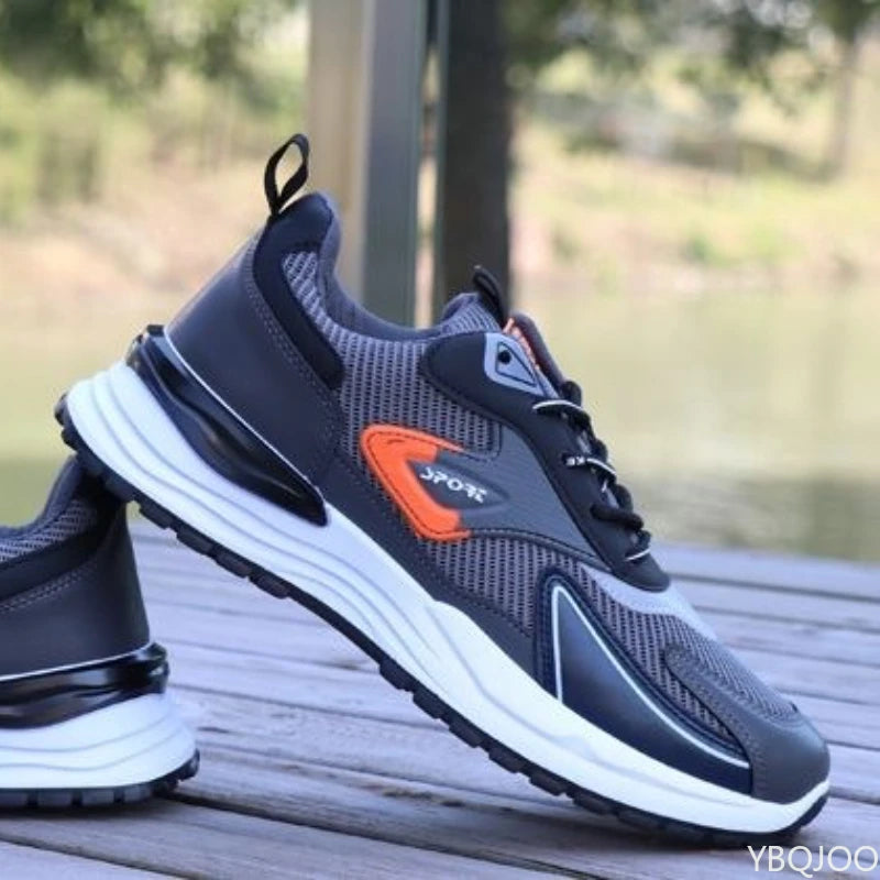 Men's Breathable Casual Platform Trainers | Lightweight Lace-Up Sports Shoes