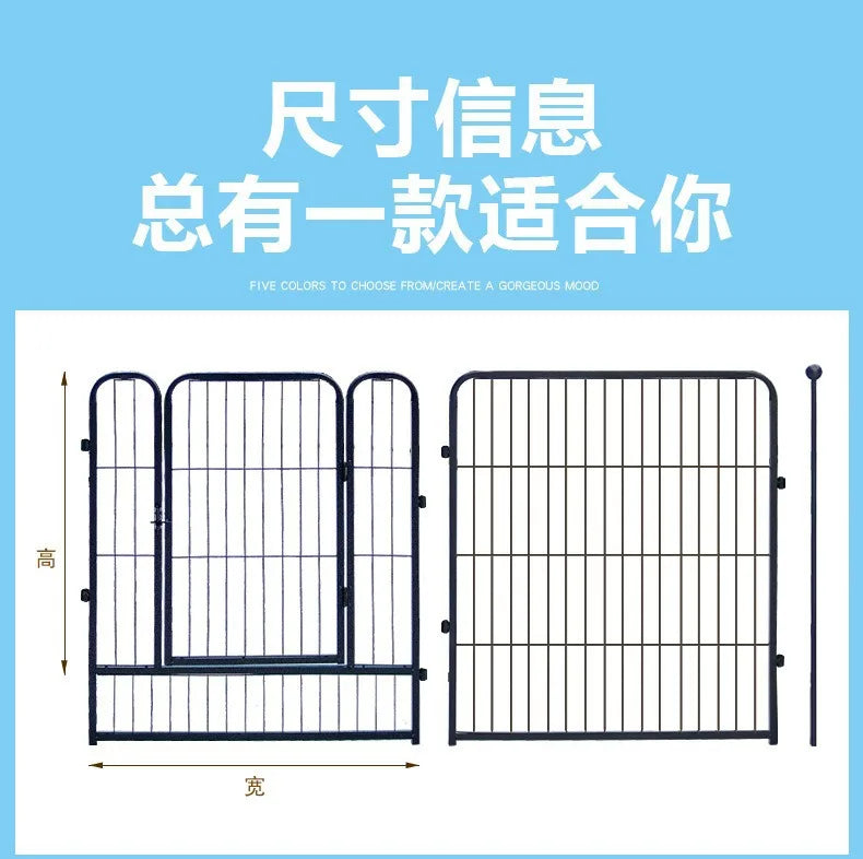 Heavy-duty Jelieora Venture dog playpen with ground stakes, indoor outdoor pet fence for puppy safety and containment.