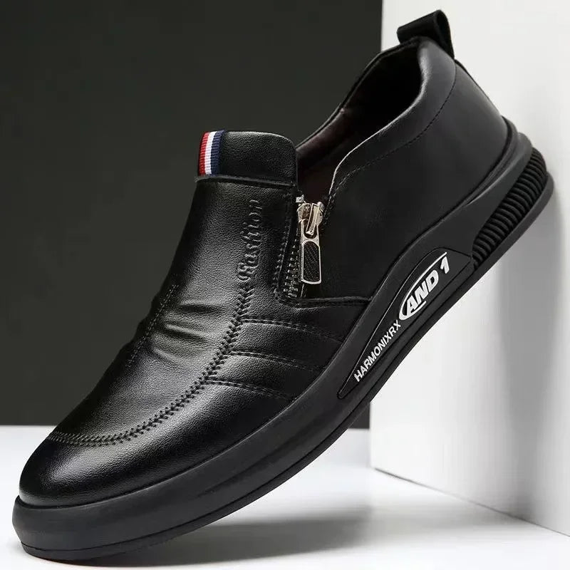 Men's Casual Leather Loafers | Slip-On Moccasins Business Shoes
