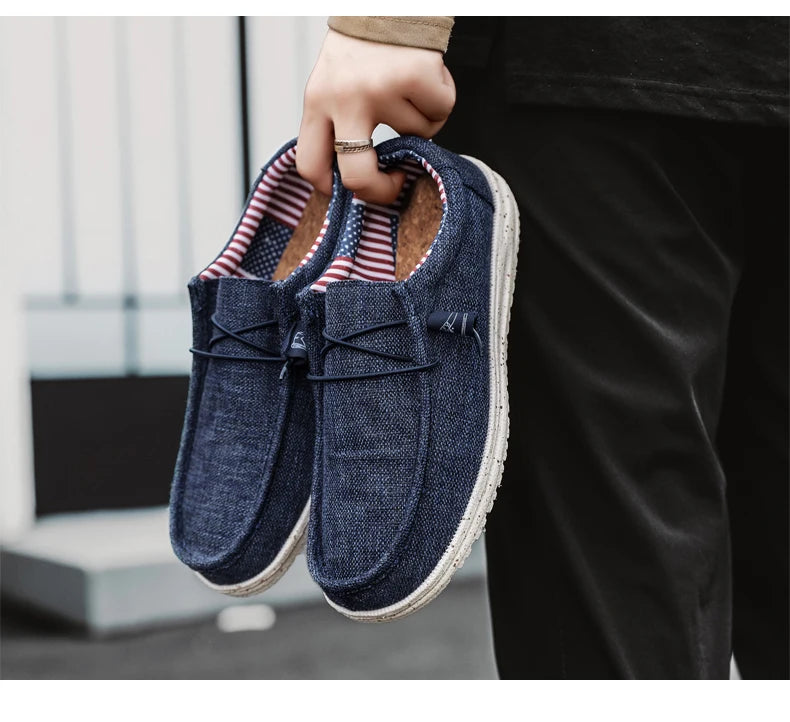 Men's hiking loafers by Jelieora Venture featuring durable suede material and rugged outsole for outdoor adventures.