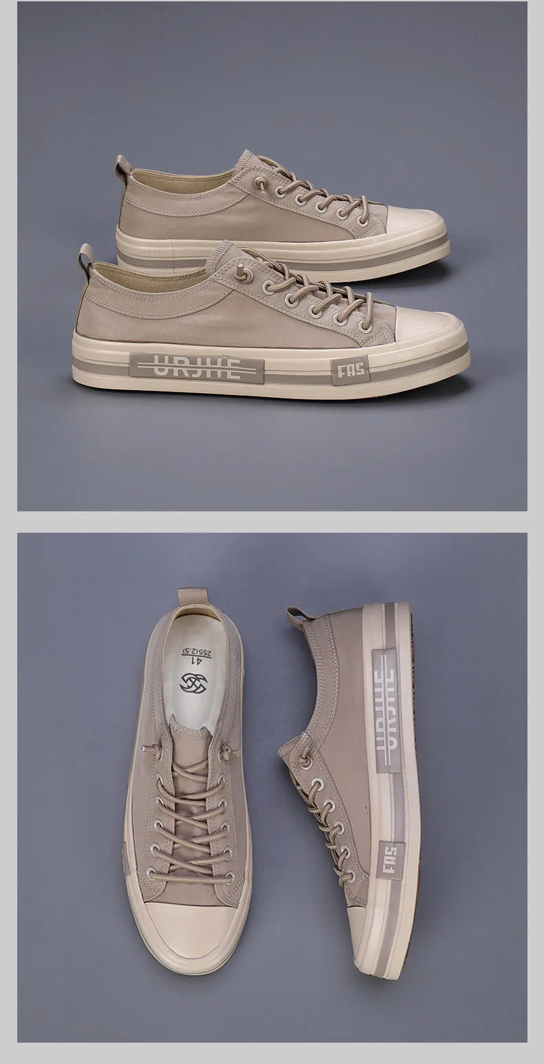 Men's casual fashion trainers by Jelieora Venture, featuring comfortable design and stylish details in black and white.