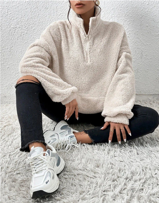 Women's velvet turtleneck pullover sweatshirt by Jelieora Venture, featuring a soft velvet fabric and classic turtleneck design.