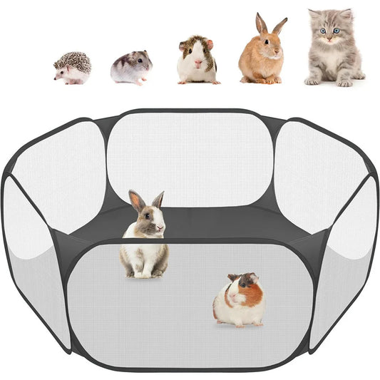 Foldable Jelieora Venture pet playpen with mesh sides and foldable design for easy setup and portability.