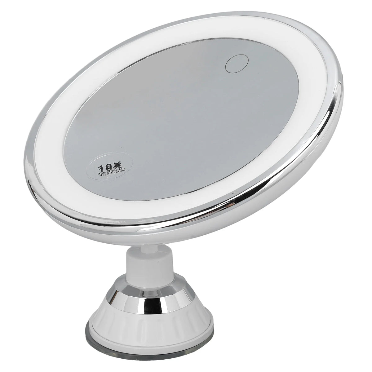 10x Magnifying Makeup Mirror with LED Lights & Suction Cup