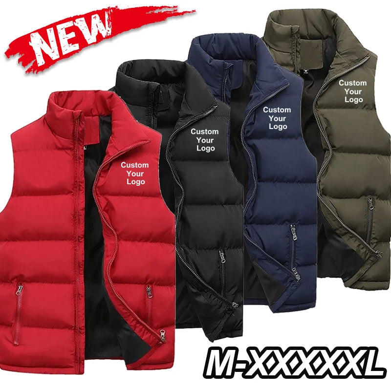 Men's slim fit vest jacket by Jelieora Venture, stylish men's sleeveless blazer in a sleek design, front view on a neutral background.