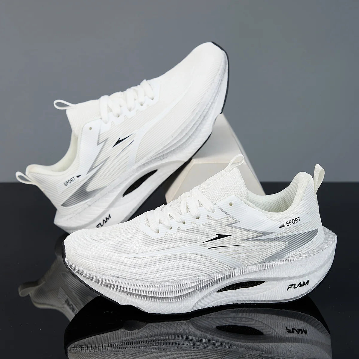 Unisex lightweight running trainers by Jelieora Venture with breathable mesh upper and cushioned sole for comfortable running.
