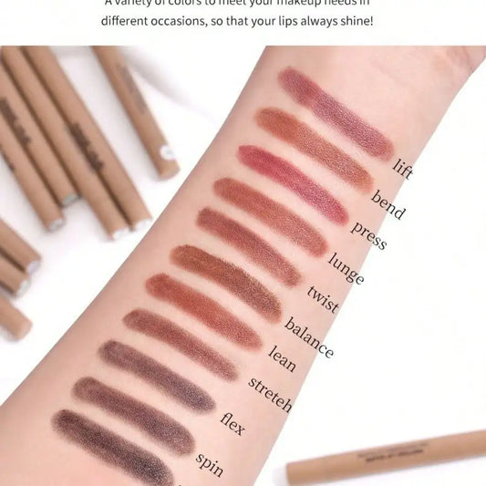 Jelieora Venture Haili Lip Liner Peptide Lip Shape double-headed silky lip makeup pencil with precise tips for lip contouring