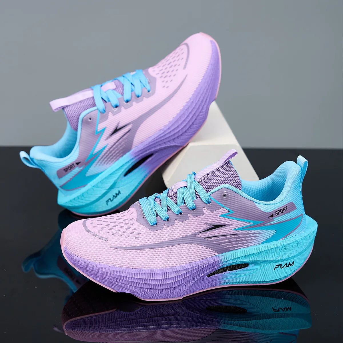 Unisex lightweight running trainers by Jelieora Venture with breathable mesh uppers and cushioned soles for comfortable jogging.
