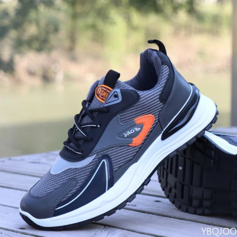 Men's Breathable Casual Platform Trainers | Lightweight Lace-Up Sports Shoes