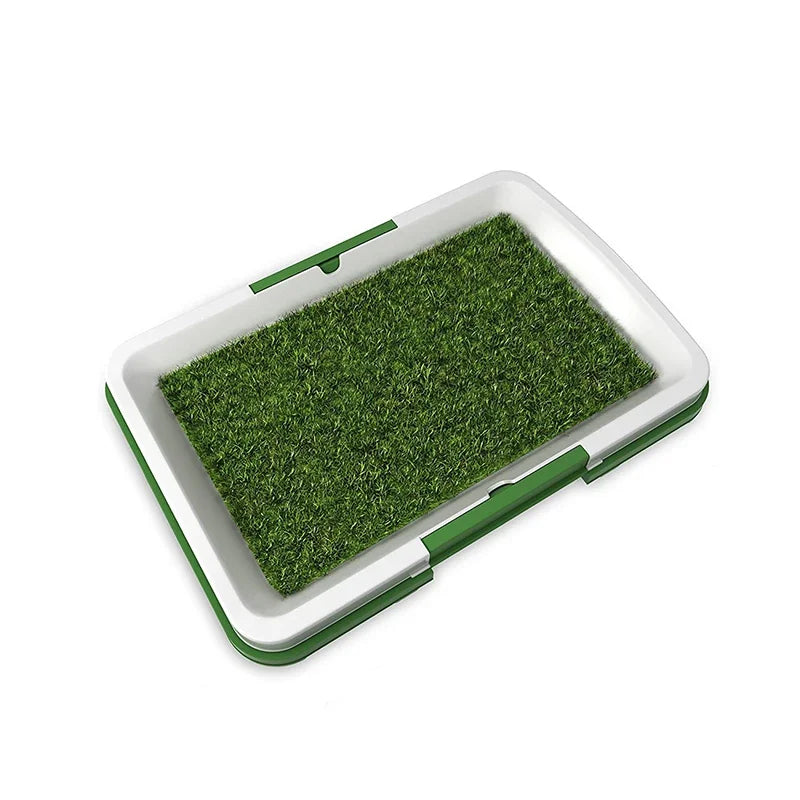 Jelieora Venture artificial grass dog potty with splashproof washable pee pads and tray for training and indoor pet use.