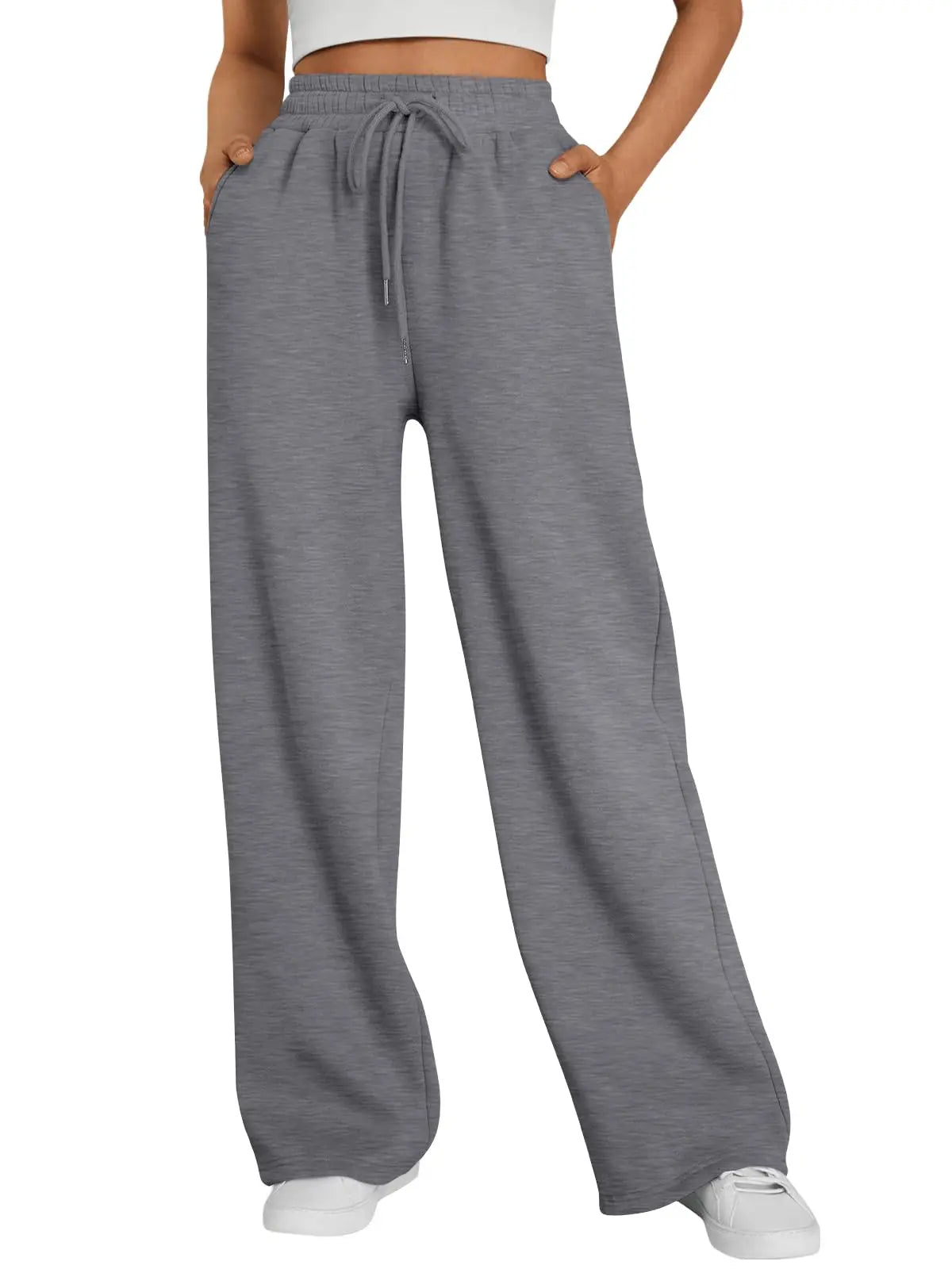 Women's wide-leg jogger sweatpants by Jelieora Venture, shown in a relaxed fit with soft fabric and elastic waistband.
