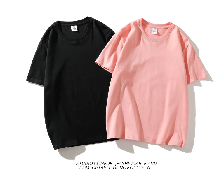 Men's solid basic hip hop cotton T-shirt by Jelieora Venture in black, featuring a classic fit and crew neck design.
