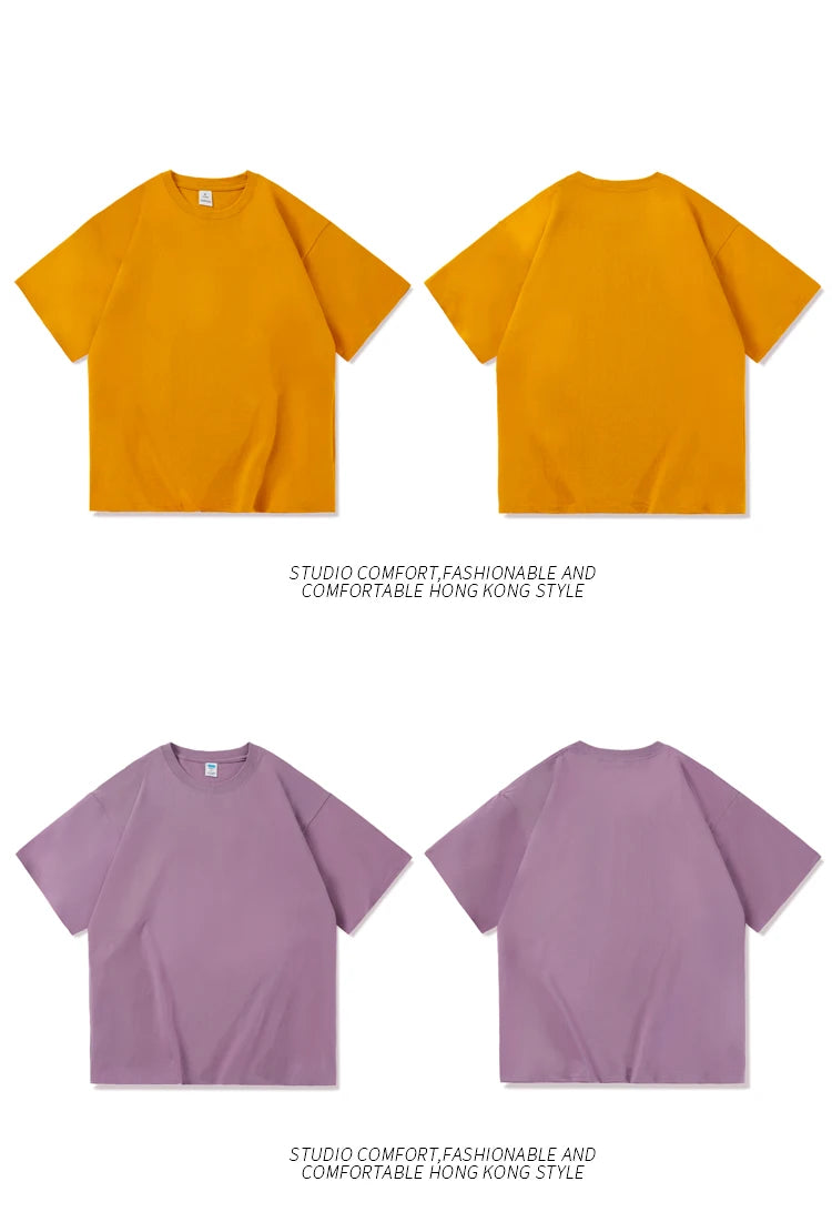 Men's solid basic hip hop cotton T-shirt in various colors by Jelieora Venture, shown in a casual fit.